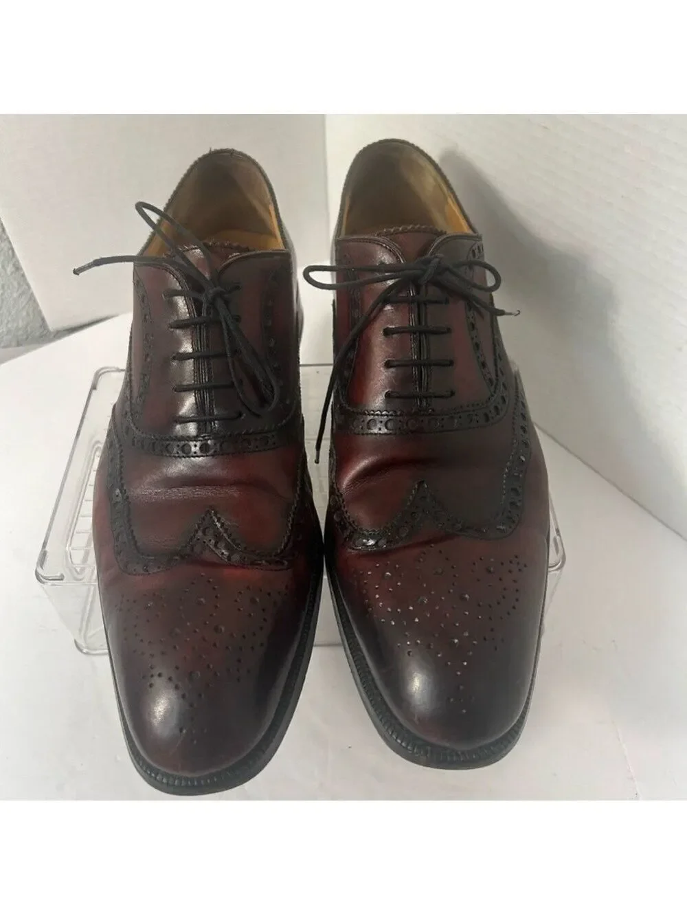 Magnanni Men’s Wingtip Oxford Leather Shoes Lace Up 11M Academia Banker